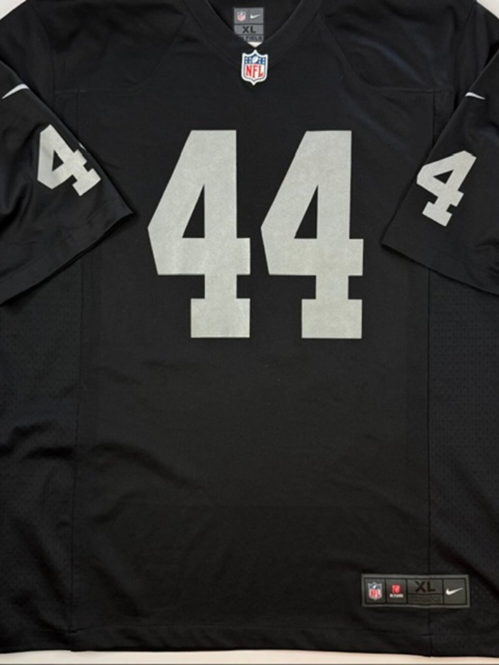 Nike LV Raiders Jersey Size XL NFL Players 44 Rinker - Picture 2 of 12